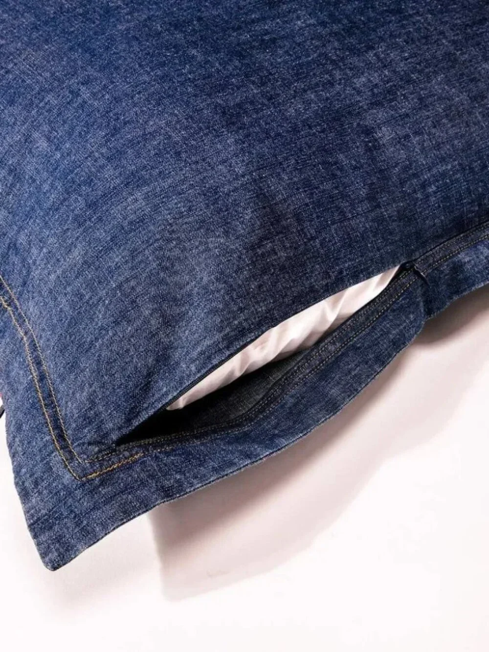 Linen Pillow King Sham / ELEGANT LIFE HOME Cotton Denim Pillow Cover